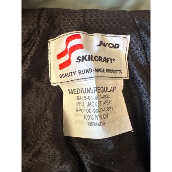 Army IPFU Jacket Medium/Regular Skilcraft Nylon Gray/Black Lightweight Windbreak - Picture 2 of 6